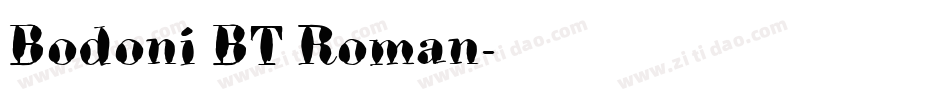 Bodoni BT Roman字体转换